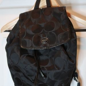 Coach Strap Backpack - Black